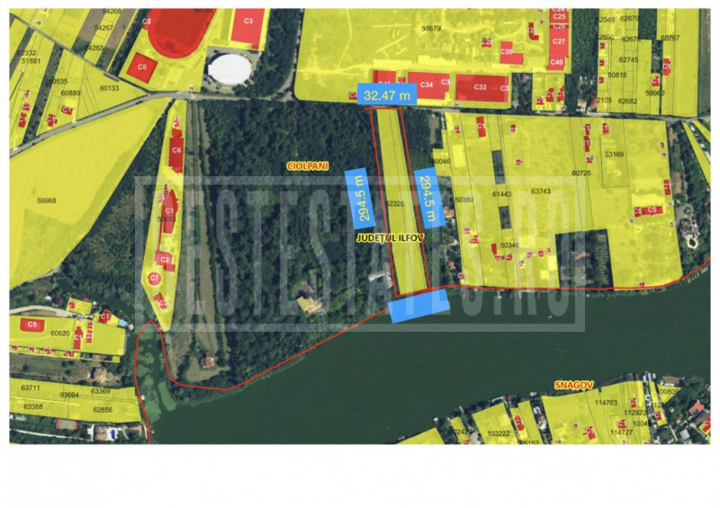 Teren intravilan unic in Izvorani! 12.000 mp cu 44 m deschidere la LAC