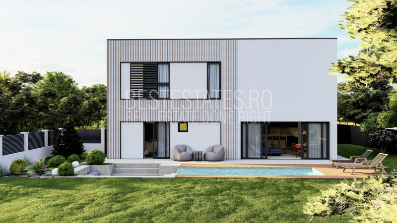 Vila moderna posibilitate personalizare – piscina exterioara si garaj dublu!