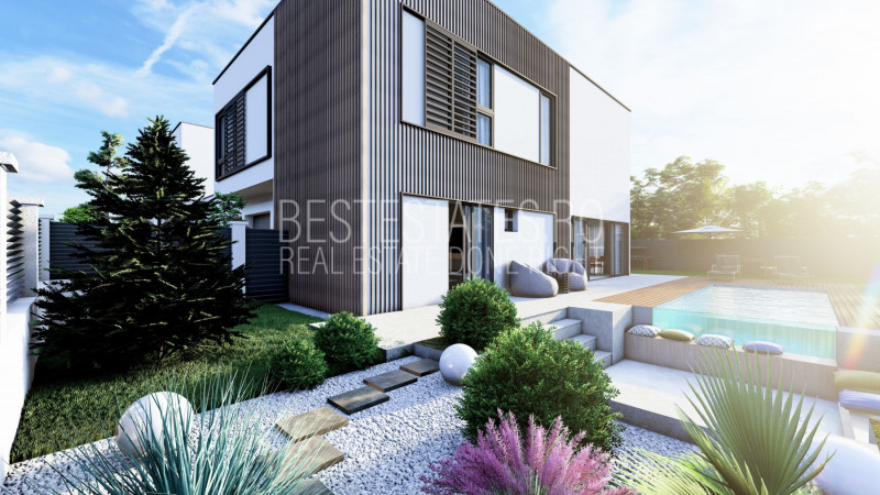 Vila moderna posibilitate personalizare – piscina exterioara si garaj dublu!