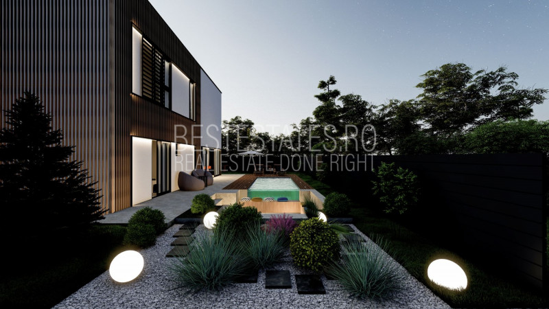 Vila moderna posibilitate personalizare – piscina exterioara si garaj dublu!