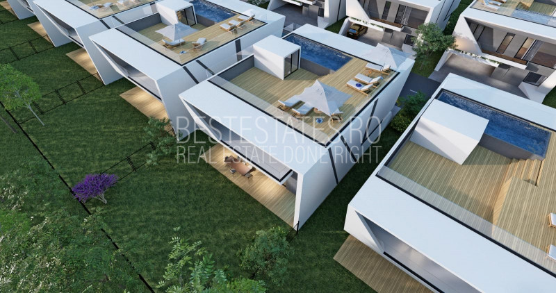 Vila cu design modern si piscina pe acoperis!