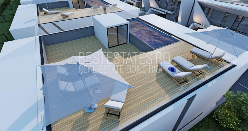 Vila cu design modern si piscina pe acoperis!