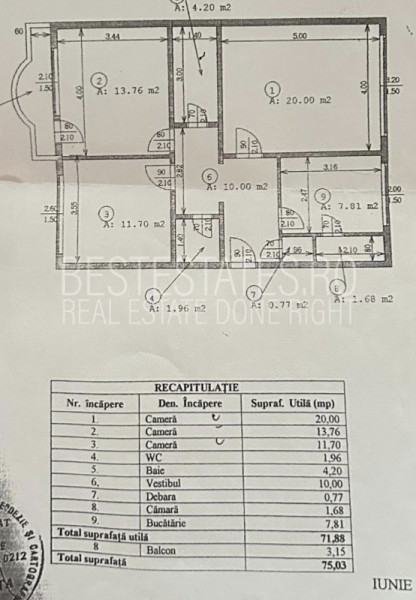 Apartament cu 3 camere - decomandat - centrală termica - bloc reabilitat 