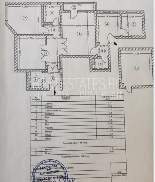 VAND APARTAMENT TREI CAMERE MAGNIFICE, SUPERB! APROAPE DE ORICE